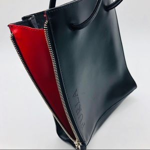 Furla black handbag size 7” x 8 1/2”